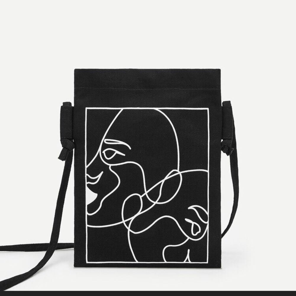 🍁 White Canvas Cross Body Bag